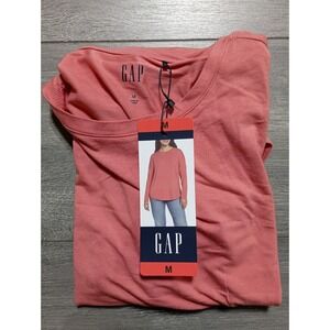 Gap Shirt Adult Womens Medium Pink Long Sleeve Knit Casual